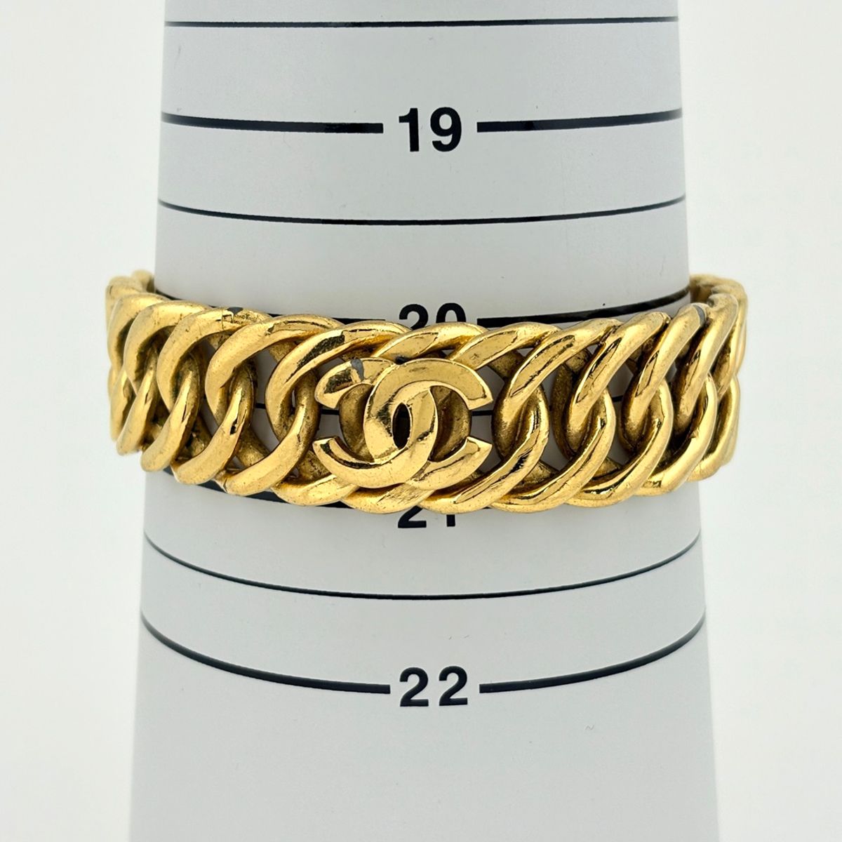 Chanel Bangle CC Logo Gold Plated Bracelet — view 7