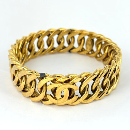 Chanel Bangle CC Logo Gold Plated Bracelet — view 2