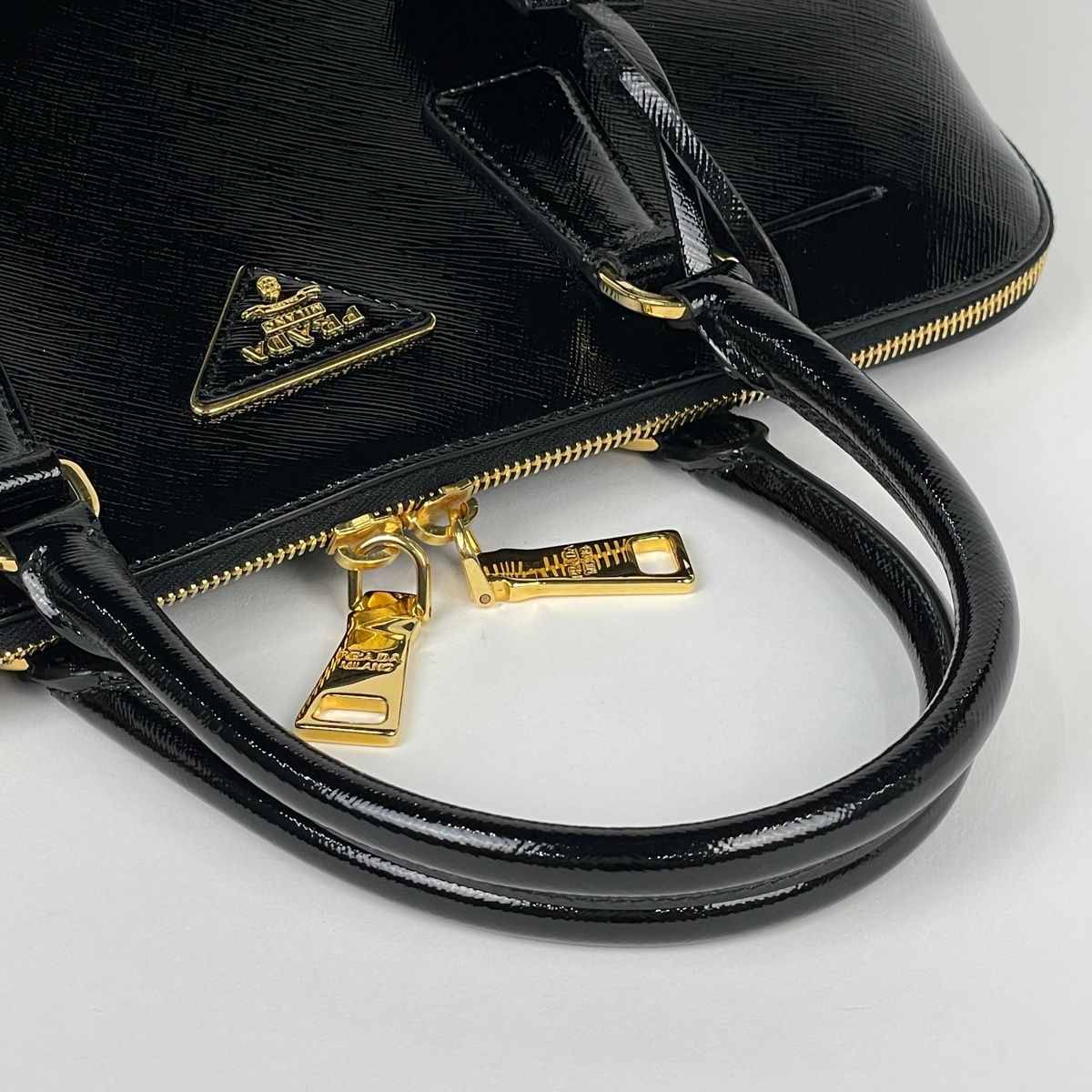 Prada Handbag Promenade Patent Leather Nero — view 5