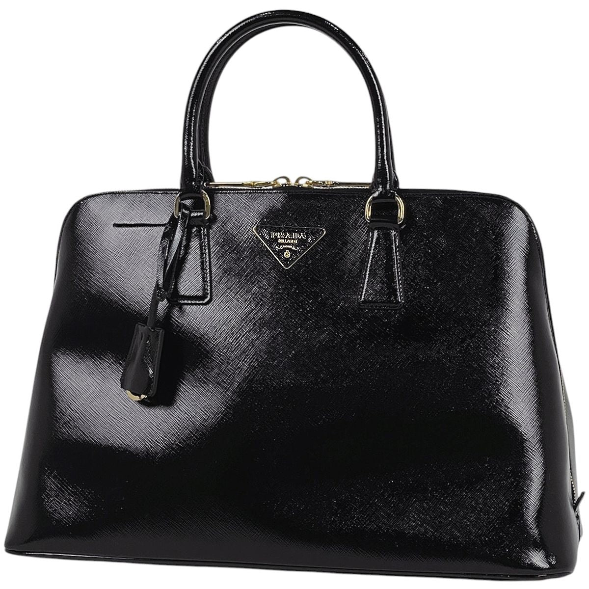 Prada Handbag Promenade Patent Leather Nero