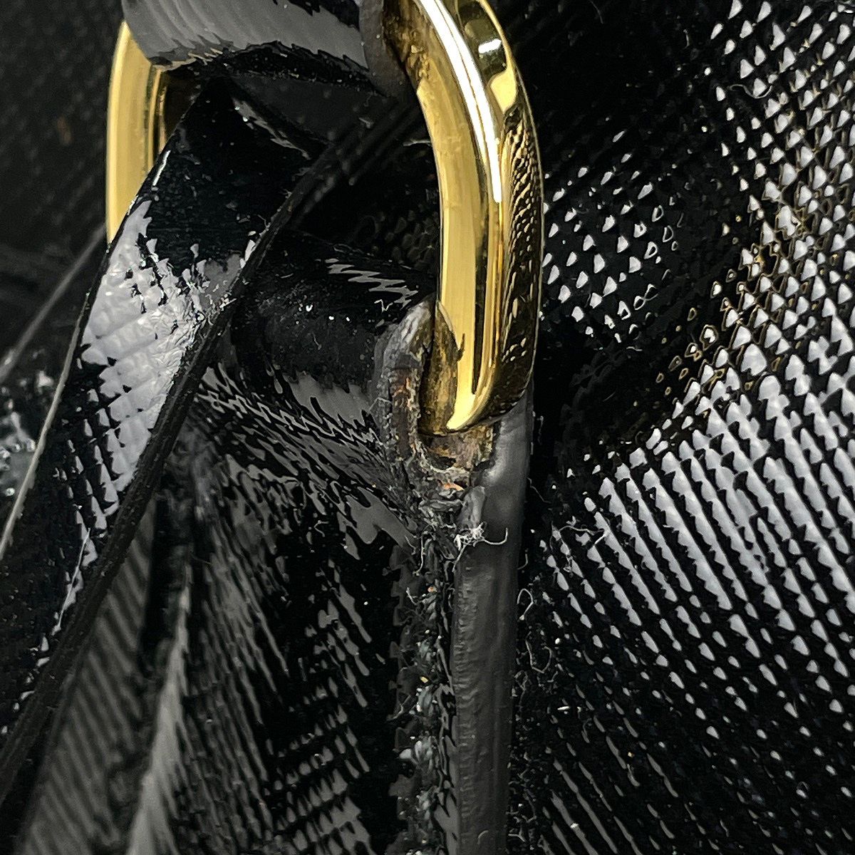 Prada Handbag Promenade Patent Leather Nero — view 4