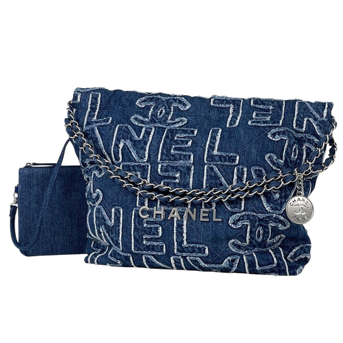 Chanel Shoulder Bag Chanel 22 Denim Blue