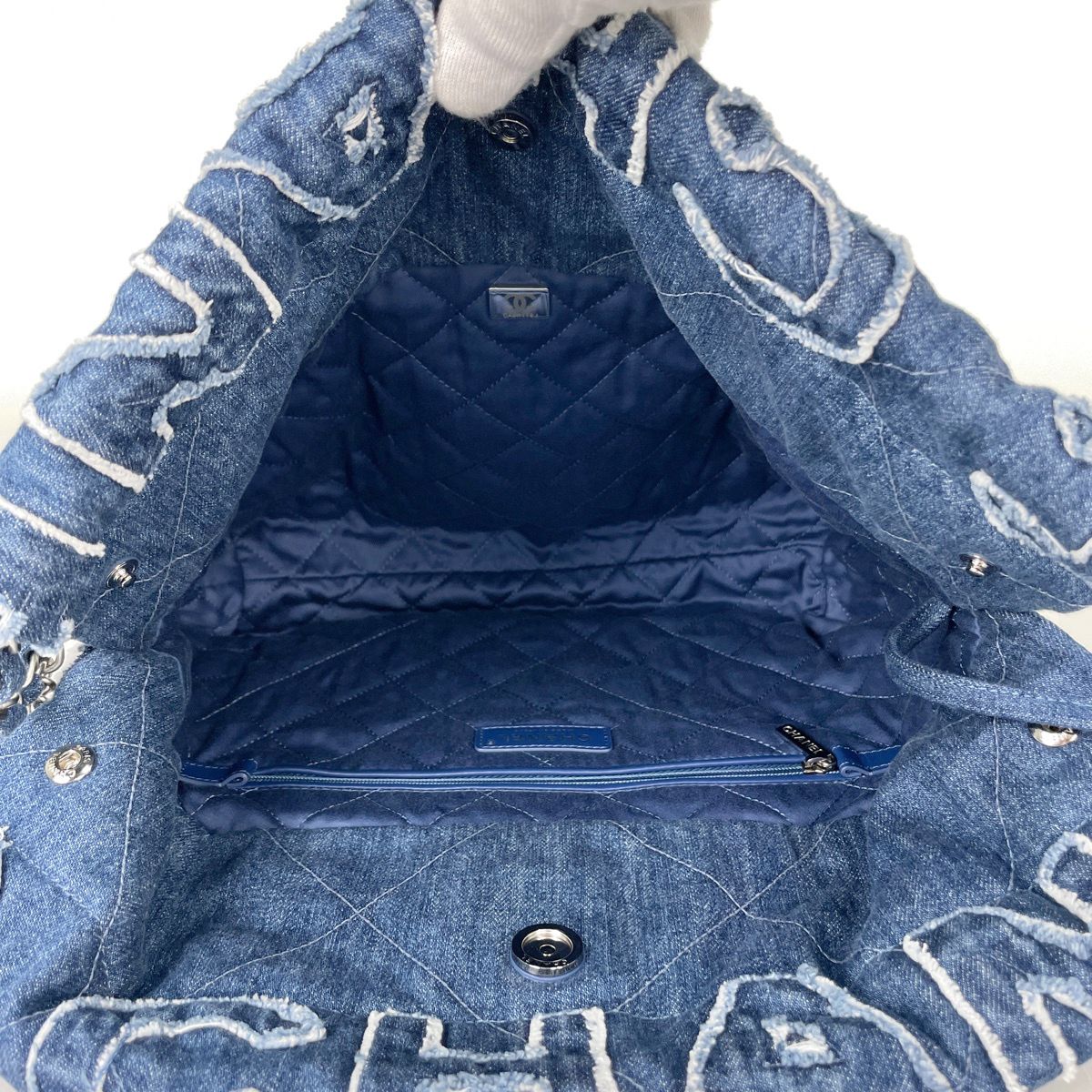 Chanel Shoulder Bag Chanel 22 Denim Blue — view 6