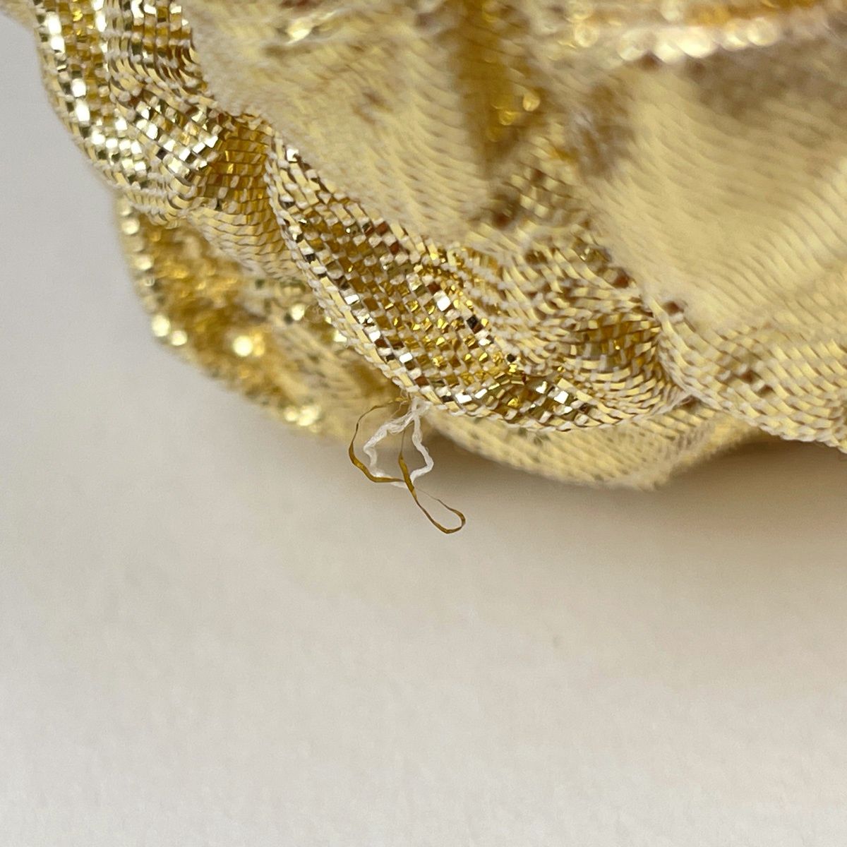 Chanel Shoulder Bag CC Logo Double Flap Fabric Gold — view 4