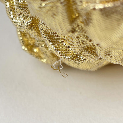 Chanel Shoulder Bag CC Logo Double Flap Fabric Gold — view 4