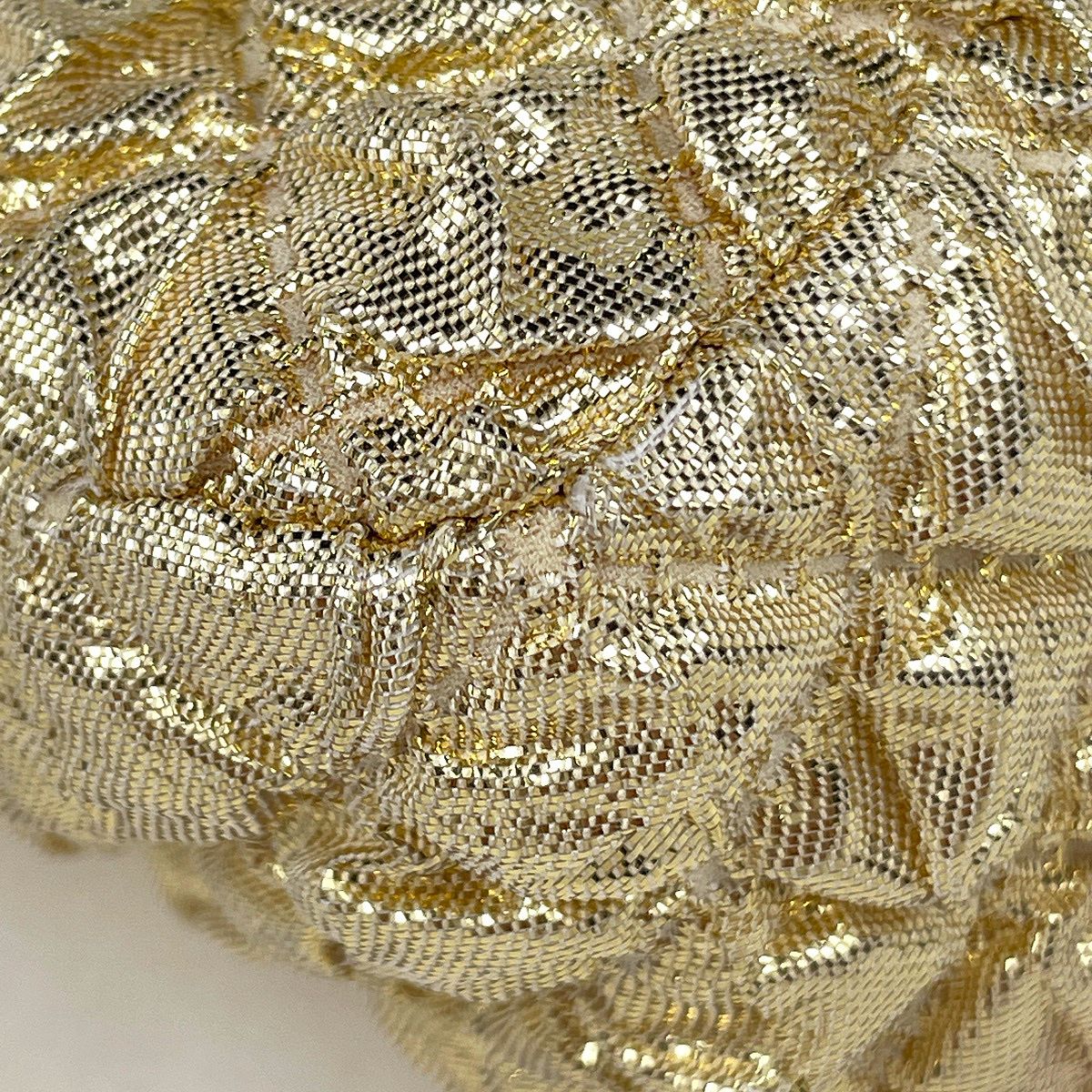 Chanel Shoulder Bag CC Logo Double Flap Fabric Gold — view 3