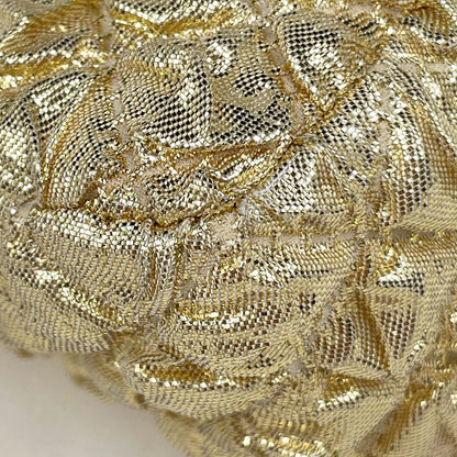 Chanel Shoulder Bag CC Logo Double Flap Fabric Gold — view 3