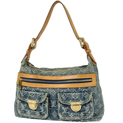 Louis Vuitton Baggy PM Shoulder Bag Monogram Denim Blue