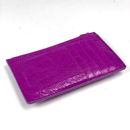 Balenciaga Le City Long Coin Card Holder Leather Purple — view 2