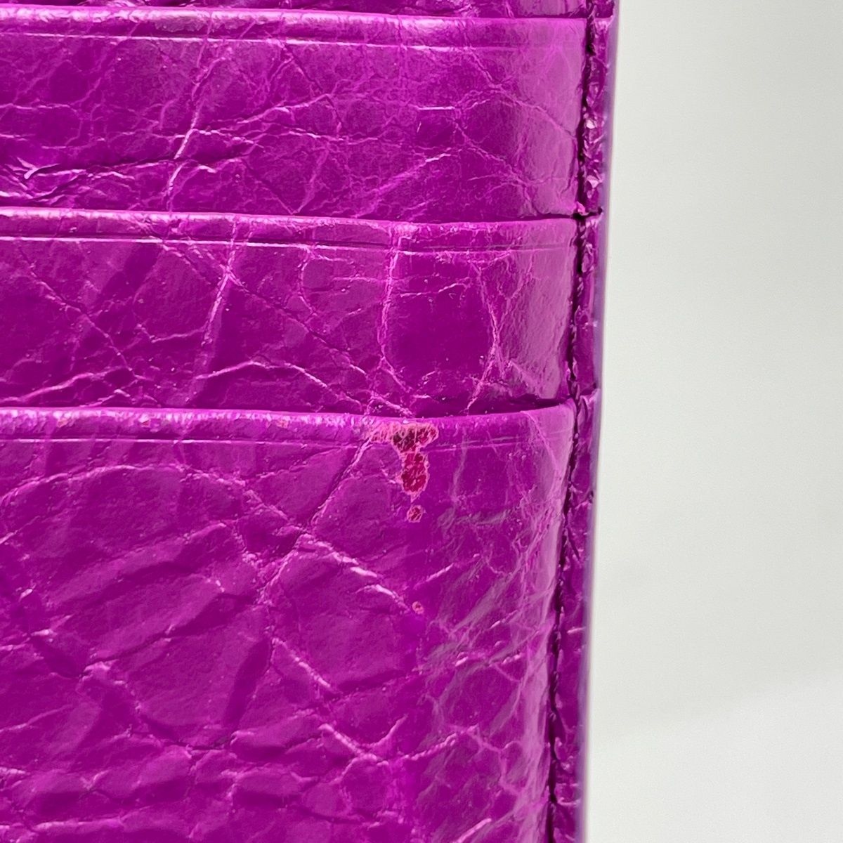 Balenciaga Le City Long Coin Card Holder Leather Purple — view 5