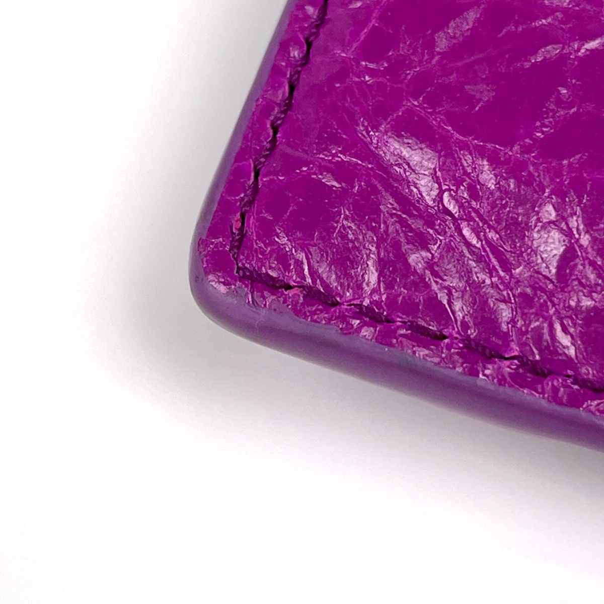 Balenciaga Le City Long Coin Card Holder Leather Purple — view 3