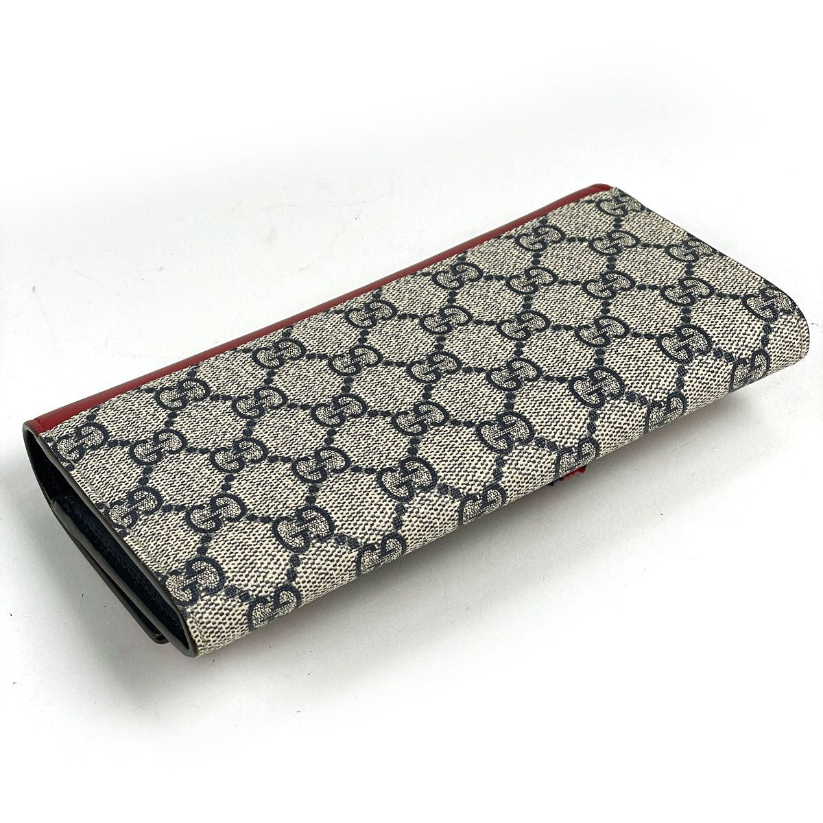 Gucci Wallet GG Pattern Bifold Ribbon Supreme Navy — view 2