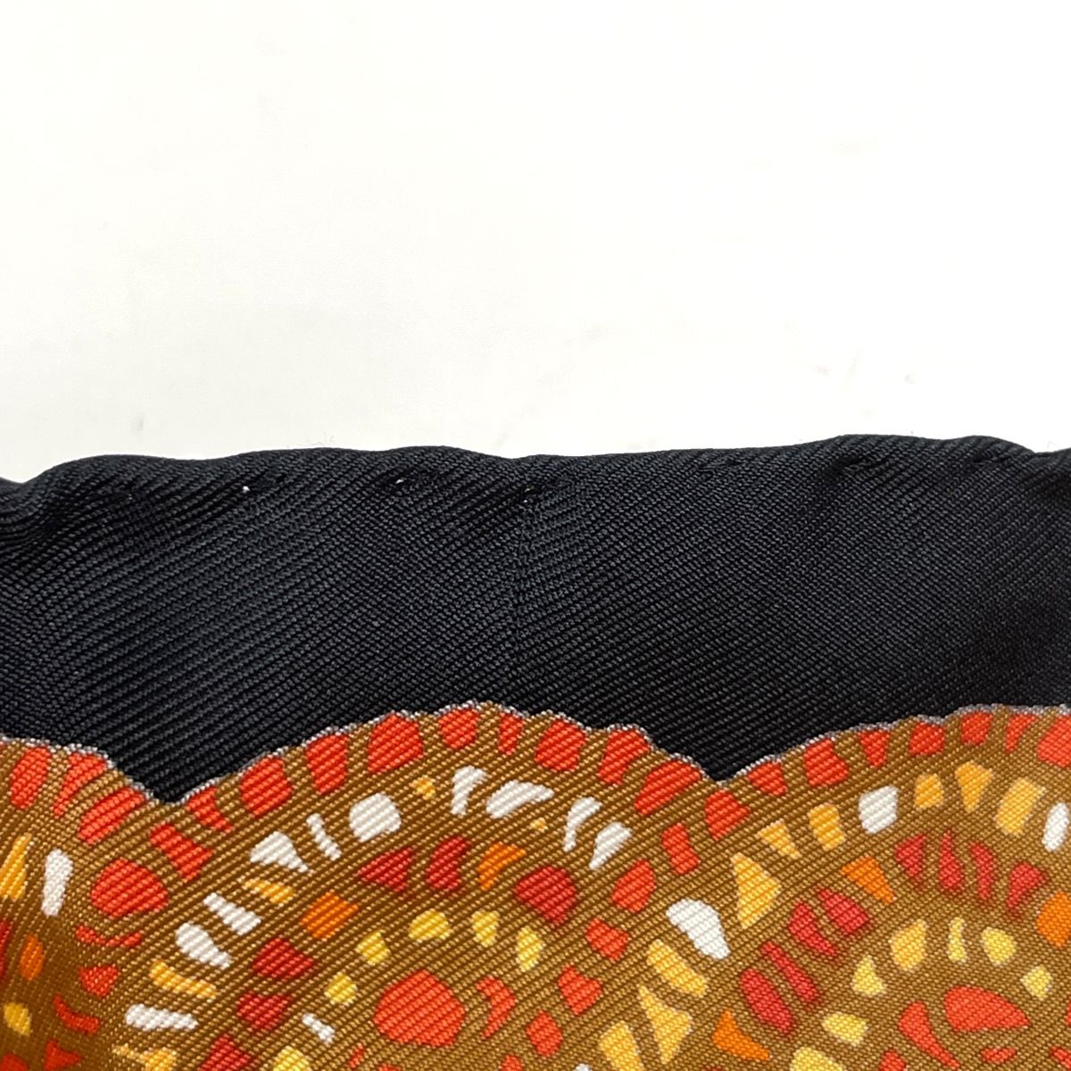 Hermes Carre 90 Sous le Cedre Scarf Under the Himalayan Cedar Silk Orange Black — view 4