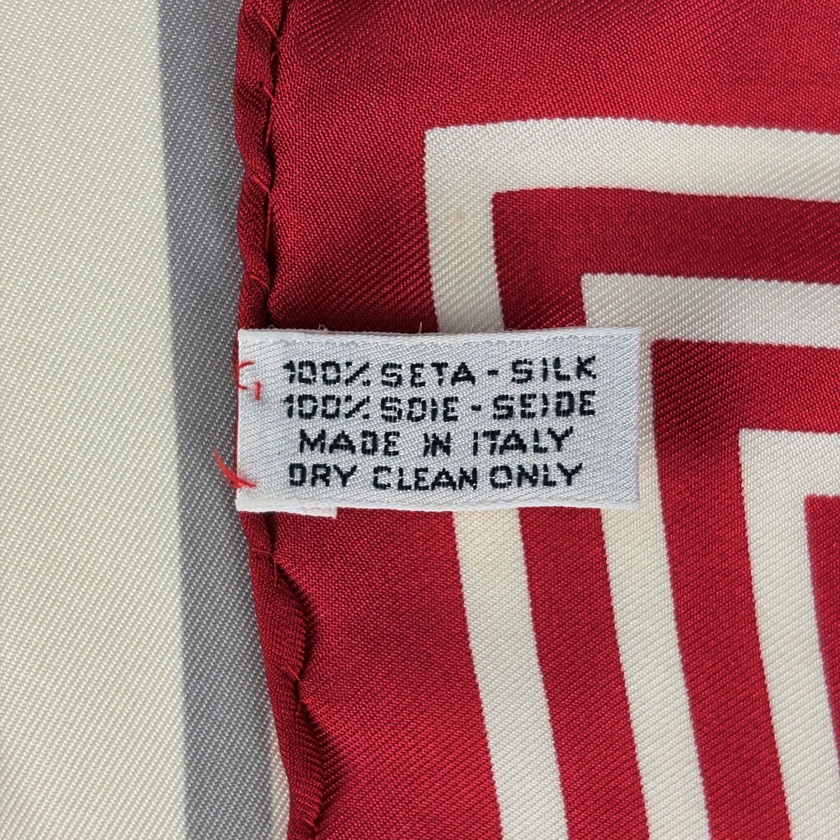 Chanel Scarf CC Logo Silk Red Multicolor — view 2