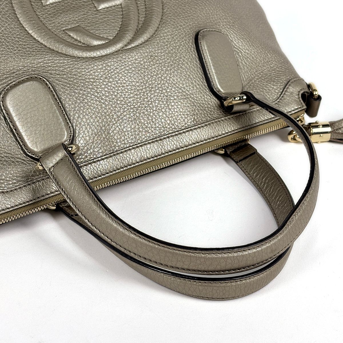 Gucci Handbag Soho 2-Way Fringe Tassel Leather Gold — view 7