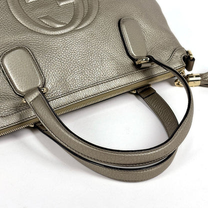 Gucci Handbag Soho 2-Way Fringe Tassel Leather Gold — view 7