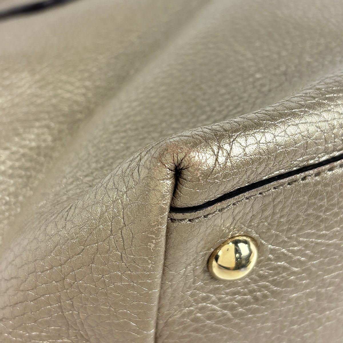 Gucci Handbag Soho 2-Way Fringe Tassel Leather Gold — view 3