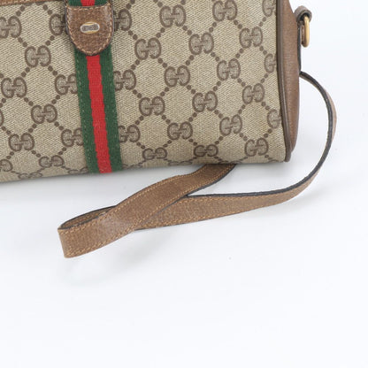 Gucci Vintage GG Supreme Sherry Line Leather Shoulder Bag — view 2