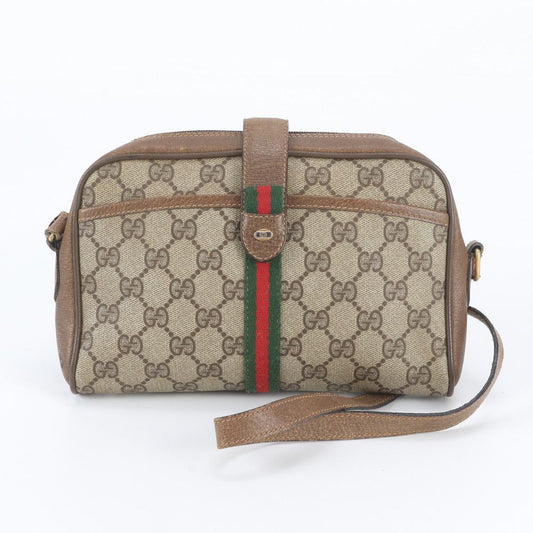 Gucci Vintage GG Supreme Sherry Line Leather Shoulder Bag