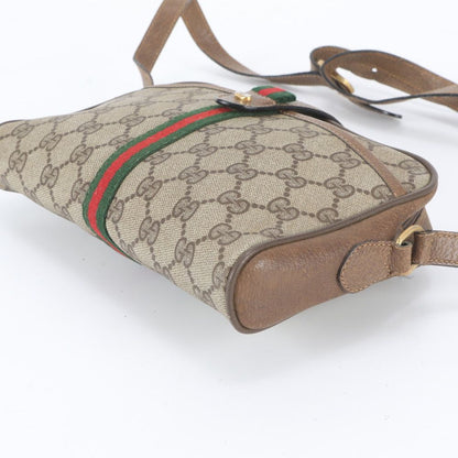 Gucci Vintage GG Supreme Sherry Line Leather Shoulder Bag — view 4