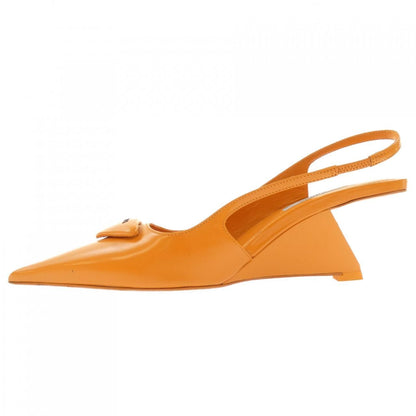 Prada Slingback Triangle Logo Pumps Heel — view 2