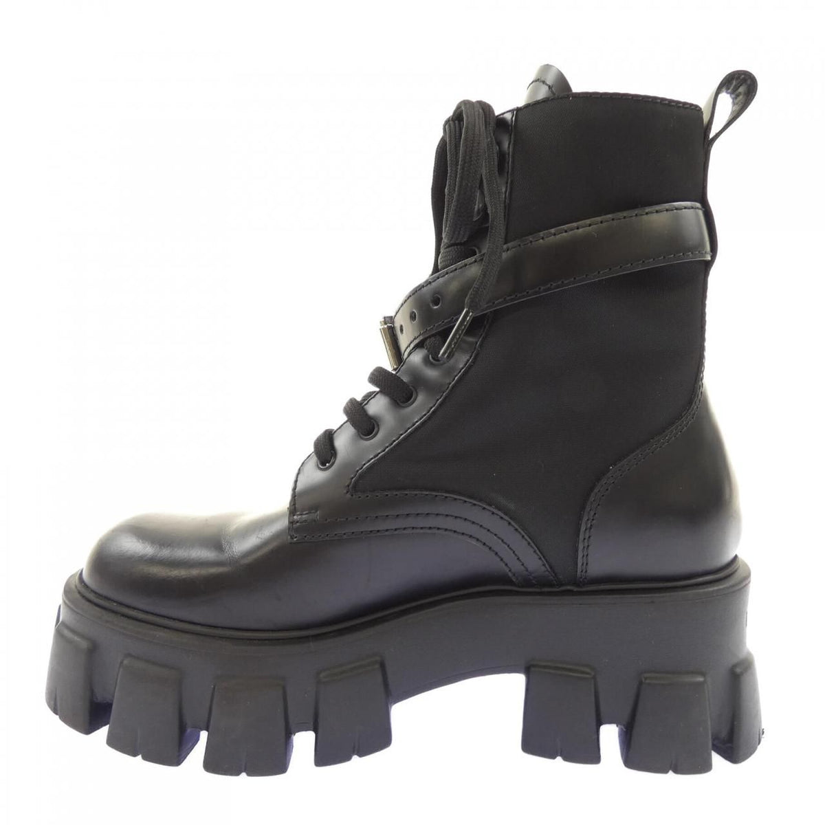 Prada Monolith Triangle Logo Boots — view 2