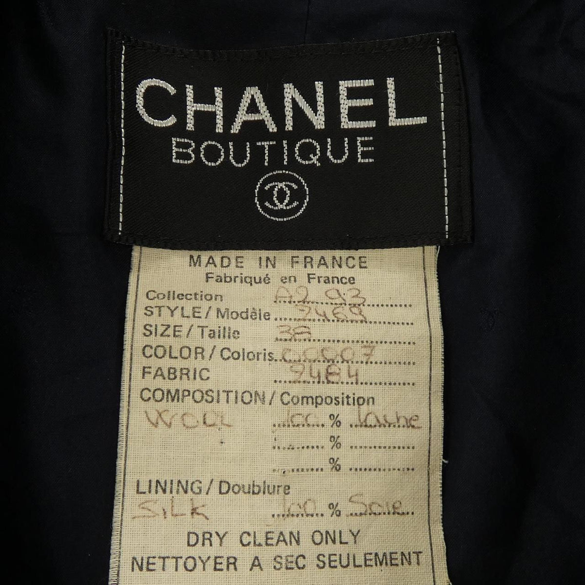 Chanel Vintage Suit Navy — view 3