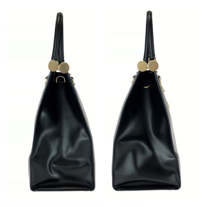 Dolce & Gabbana Sicily 2-Way Black Leather Tote Business Shoulder Bag — view 8