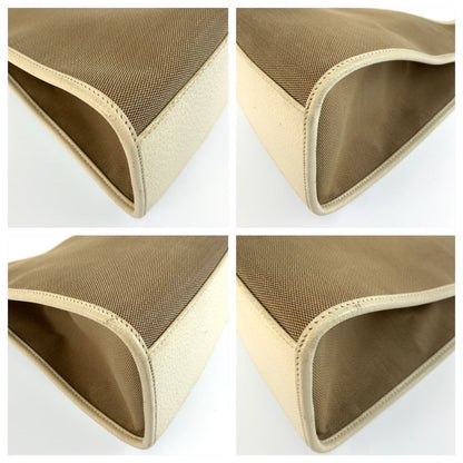 Gucci Jackie Beige Ivory Canvas Leather Tote Bag — view 4