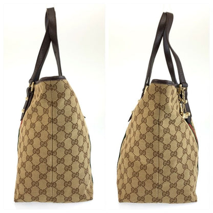 Gucci Sherry Line Beige Brown GG Canvas Tote Shoulder Bag — view 8