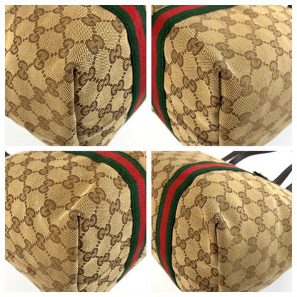 Gucci Sherry Line Beige Brown GG Canvas Tote Shoulder Bag — view 4