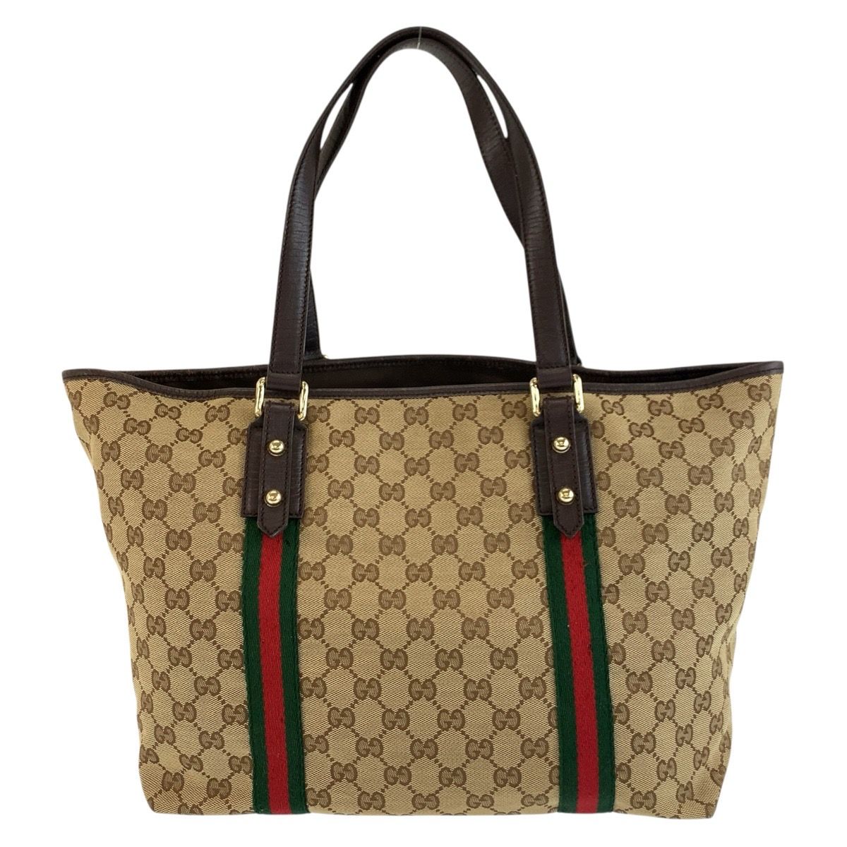 Gucci Sherry Line Beige Brown GG Canvas Tote Shoulder Bag — view 2