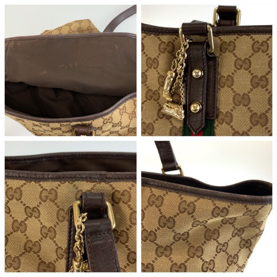 Gucci Sherry Line Beige Brown GG Canvas Tote Shoulder Bag — view 6