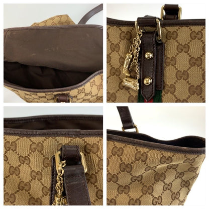 Gucci Sherry Line Beige Brown GG Canvas Tote Shoulder Bag — view 6