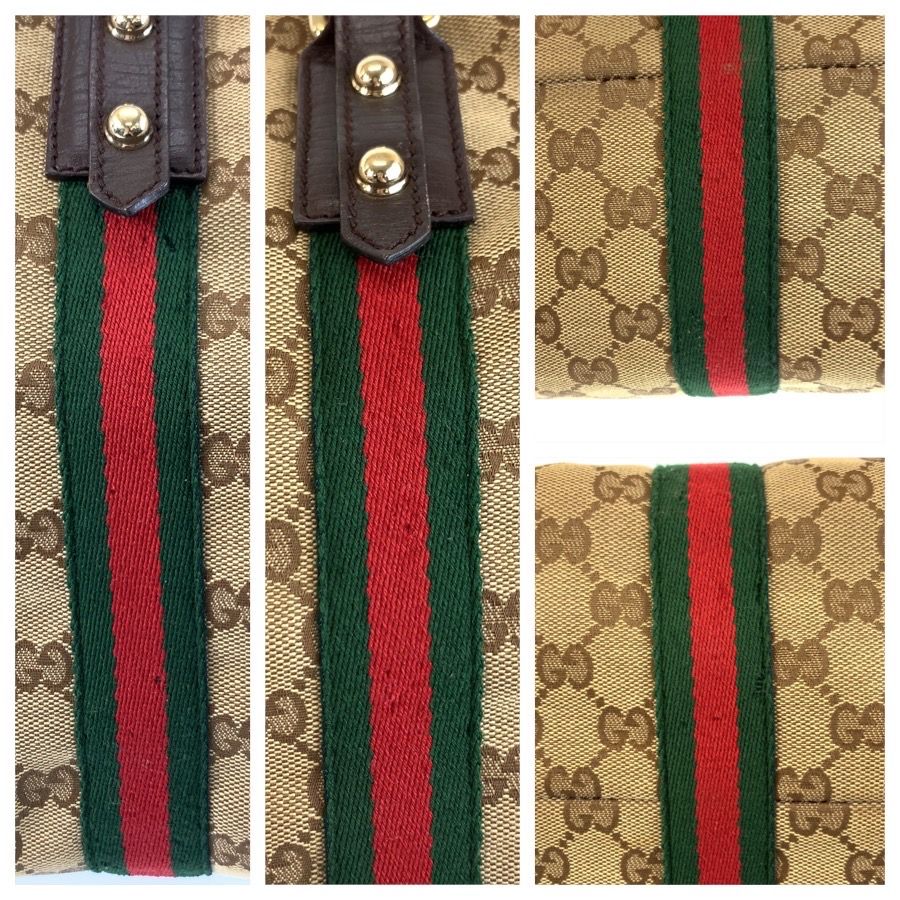 Gucci Sherry Line Beige Brown GG Canvas Tote Shoulder Bag — view 5