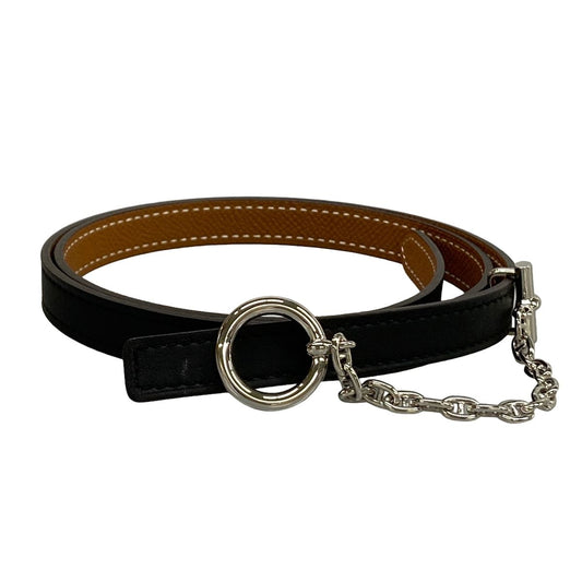 Hermes Belt 70 Black Chaine D'ancre Leather