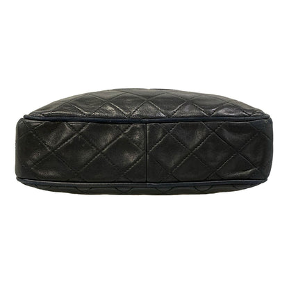 Chanel Shoulder Bag Quilted Black Gold Tassel Chain Lambskin — view 5