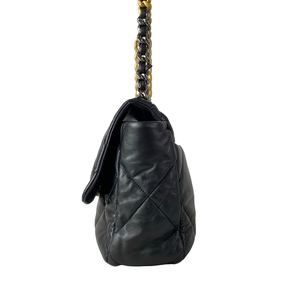 Chanel Shoulder Bag Chanel 19 Large Flap Black Chain 2-Way Lambskin — view 4