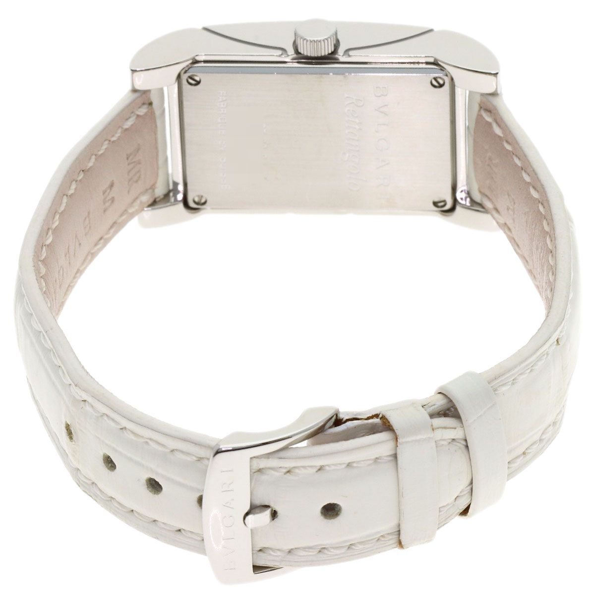 Bvlgari Rettangolo Watch SS Leather — view 7