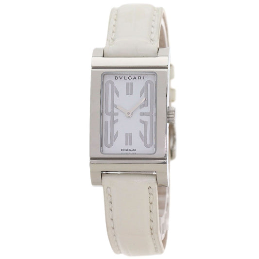 Bvlgari Rettangolo Watch SS Leather