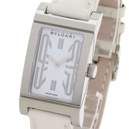 Bvlgari Rettangolo Watch SS Leather — view 3