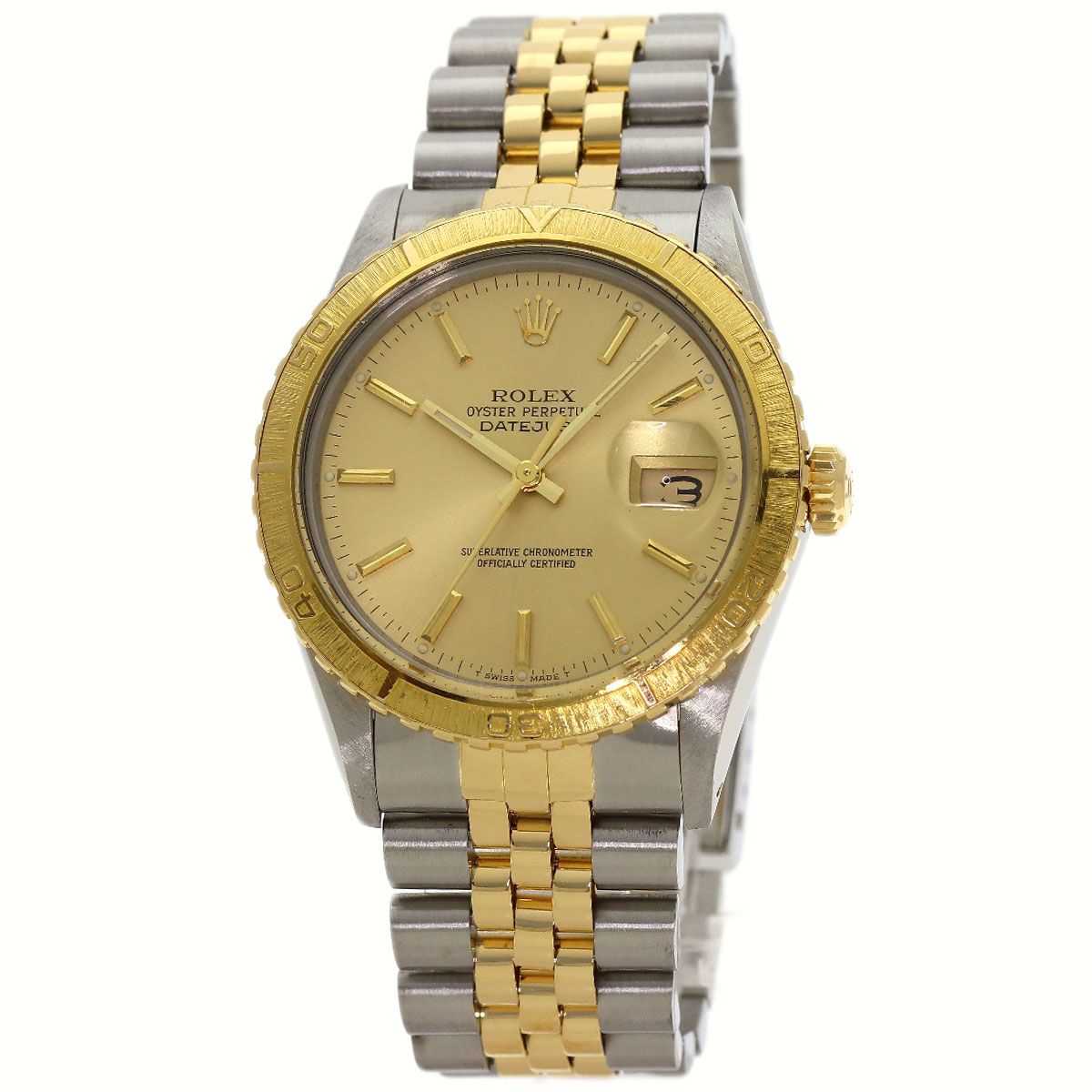 Rolex Datejust Thunderbird Watch SS Yellow Gold 18k