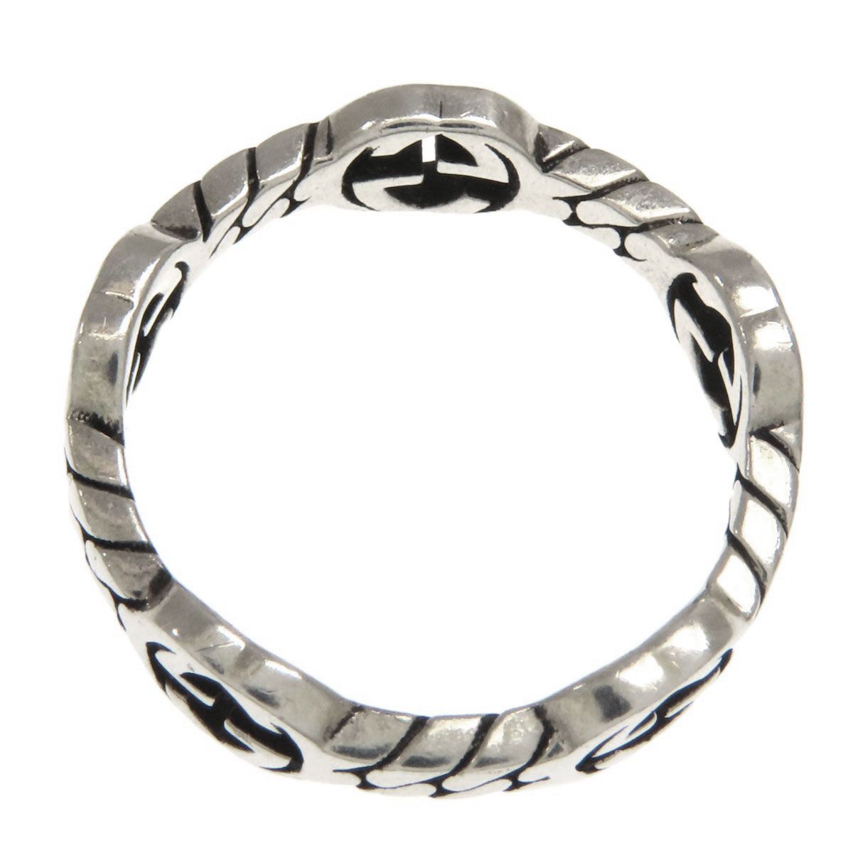 Gucci Interlocking G Chain Ring Silver — view 4