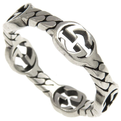 Gucci Interlocking G Chain Ring Silver