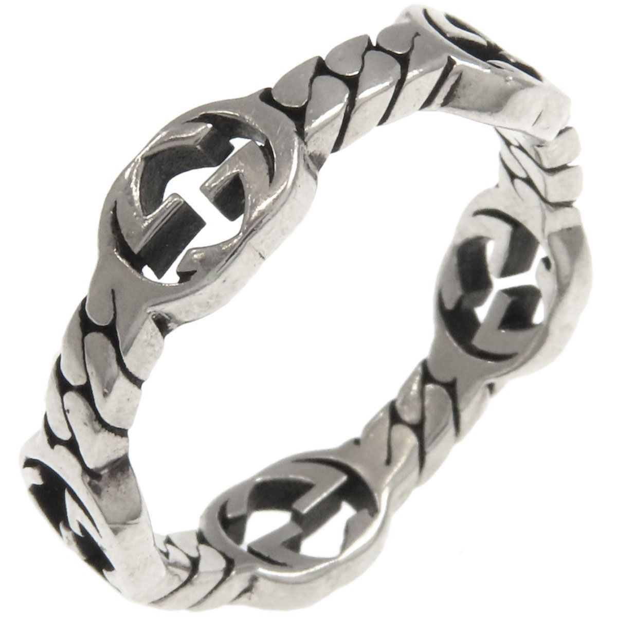 Gucci Interlocking G Chain Ring Silver — view 2