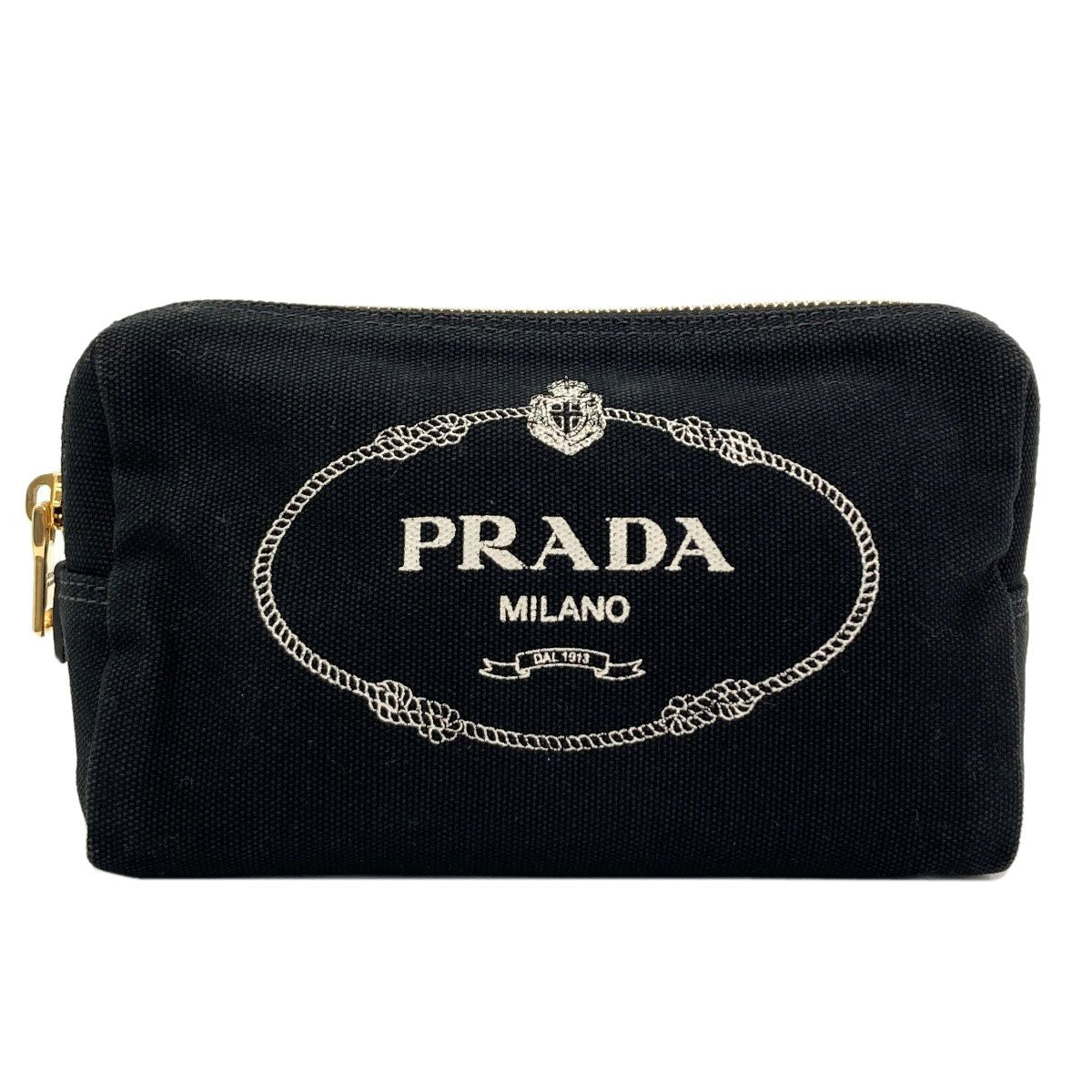 Prada Logo Makeup Pouch Canvas