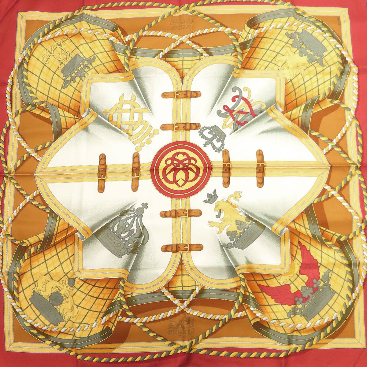 Hermes Carre 90 Horse Formal Wear Scarf Silk — view 3