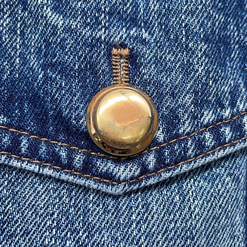 Miu Miu Jacket Denim Logo Collarless 36 — view 5