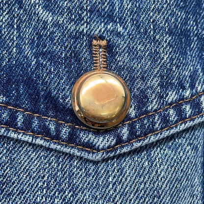 Miu Miu Jacket Denim Logo Collarless 36 — view 5