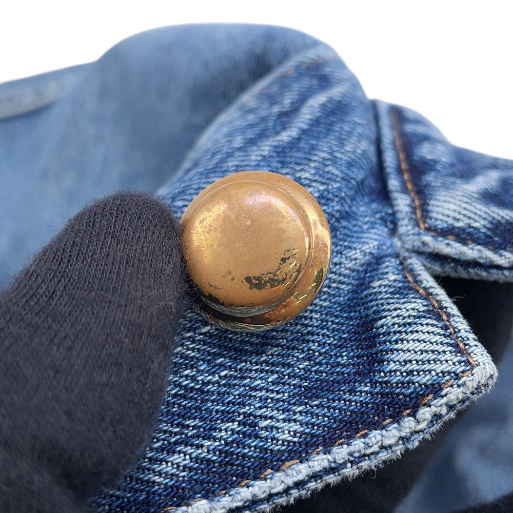 Miu Miu Jacket Denim Logo Collarless 36 — view 4